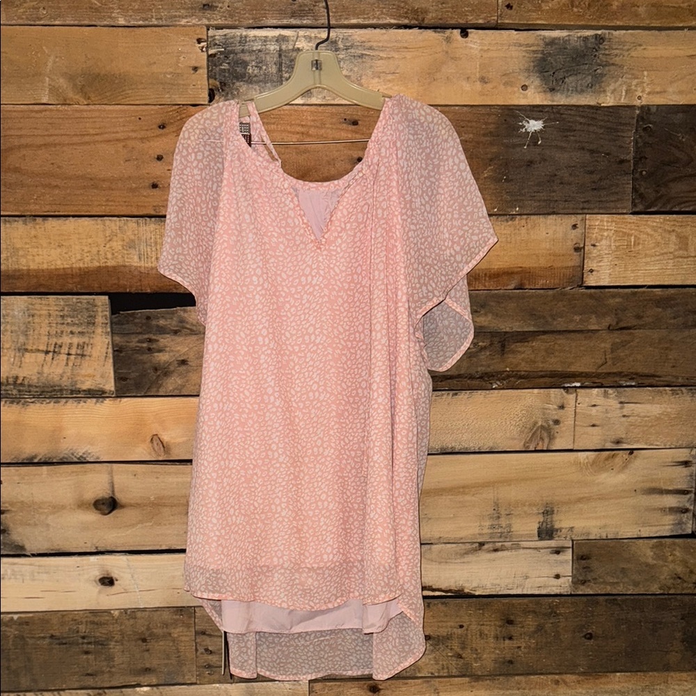 Chic Pink Sheer Blouse